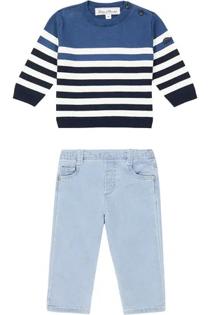 Tartine Et Chocolat Baby striped sweater and jeans set