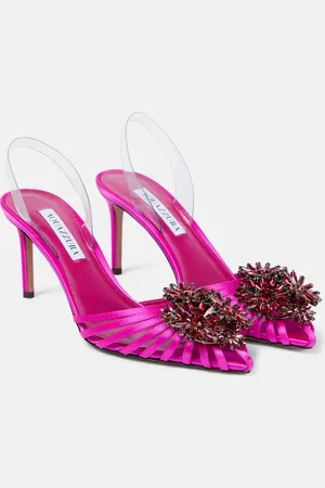 Aquazzura Crystal Margarita slingback pumps