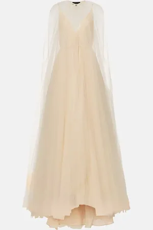Costarellos Cassandra caped gown