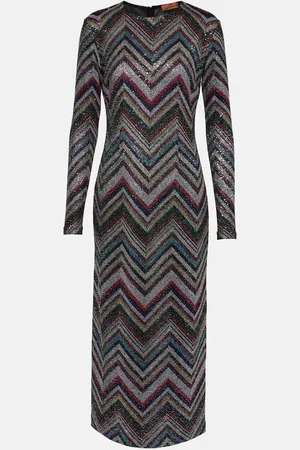 Missoni Zig Zag sequined midi dress