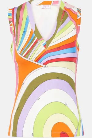 Puccini Iride ribbed-knit cotton tank top