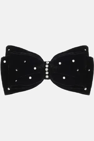Miu Miu Embellished velvet bow barrette