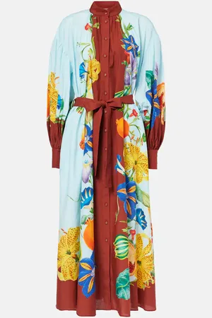 ALÉMAIS Dahlia cotton and silk shirt dress