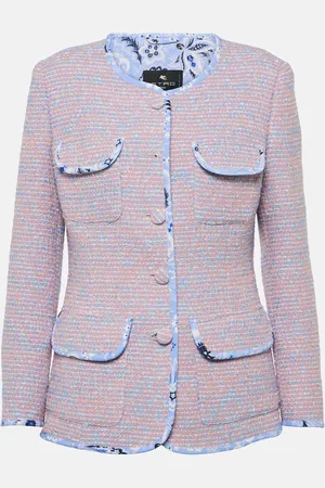 Etro Checked wool-blend tweed jacket