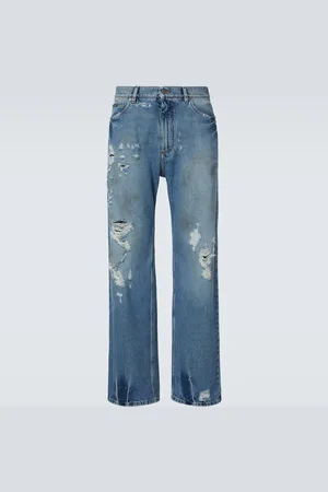 Dolce & Gabbana Distressed wide-leg jeans
