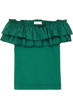 MONNALISA Cotton-blend jersey T-shirt