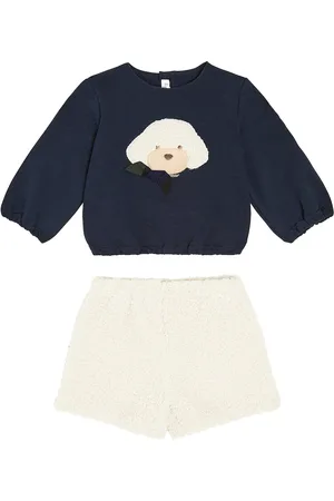 Il gufo Baby sweatshirt and shorts set