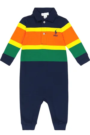 Ralph Lauren Baby striped cotton piquÃ© onesie