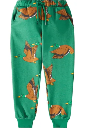 Mini Rodini Ducks cotton jersey sweatpants