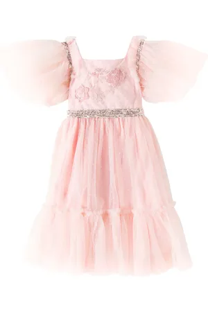 PATACHOU Sequined polka-dot tulle dress