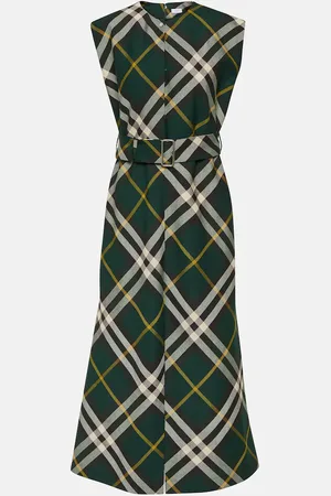 Burberry Check wool midi dress