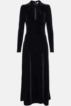 Ganni Cutout velvet midi dress