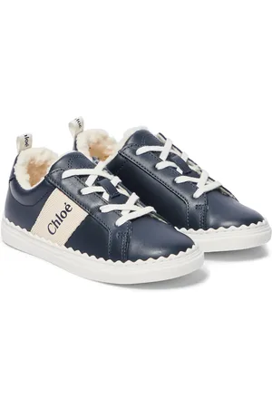 Chloé Lauren faux fur-lined leather sneakers