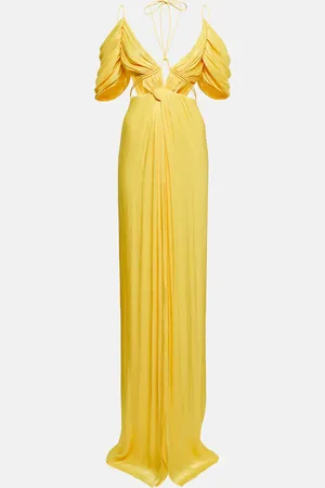 Costarellos Thalia gathered off-shoulder gown