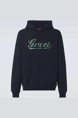 Gucci Logo cotton jersey hoodie