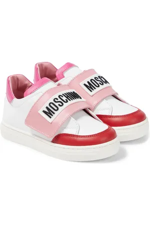 Moschino Logo leather sneakers