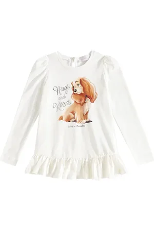 MONNALISA X Disney printed cotton jersey top