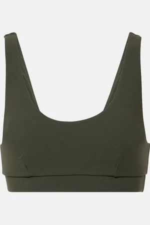The Upside Peached Daisy logo sports bra