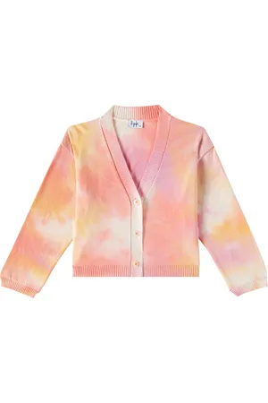 Il gufo Tie-dye cotton cardigan