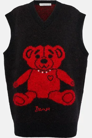 Alessandra Rich Bear wool-blend vest