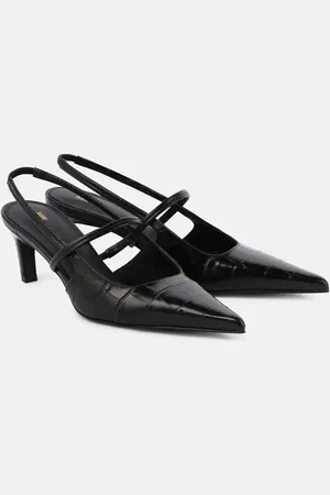 Totême Sharp croc-effect leather slingback pumps