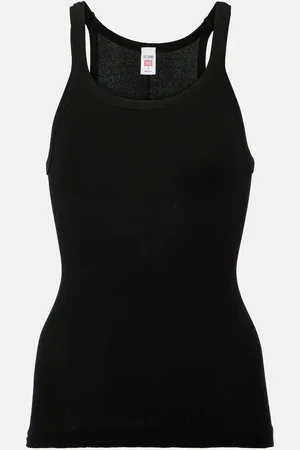 RE/DONE Ribbed-knit cotton jersey tank top