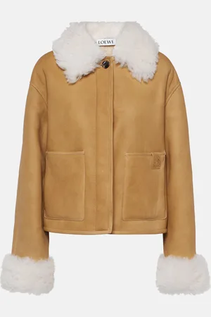 Loewe Shearling-trimmed leather jacket