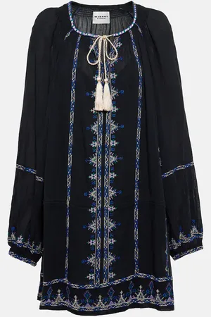 Marant Etoile Parsley embroidered cotton voile minidress