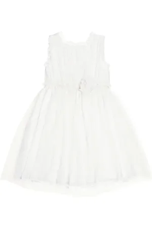 PATACHOU Floral-appliquÃ© tulle dress