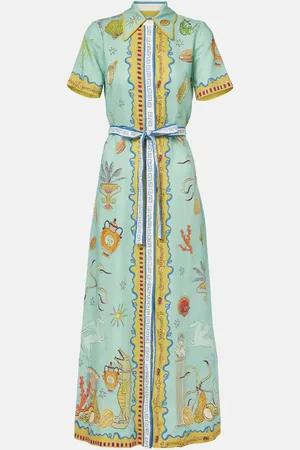 ALÉMAIS Surrealist Summer linen shirt dress