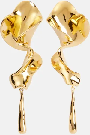 Khaite Tidal gold-plated drop earrings