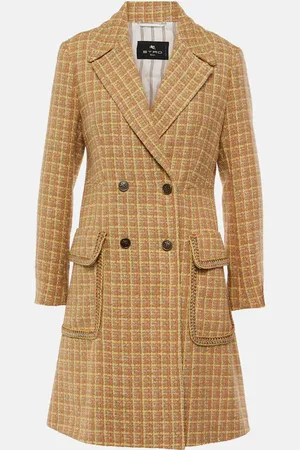 Etro Prince of Wales wool-blend coat