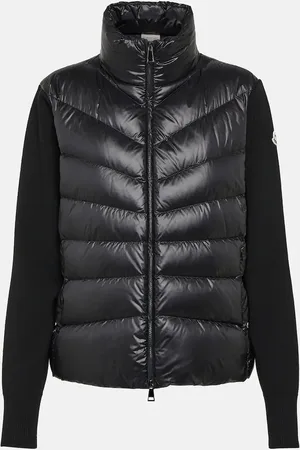 Moncler Down-paneled knit cardigan