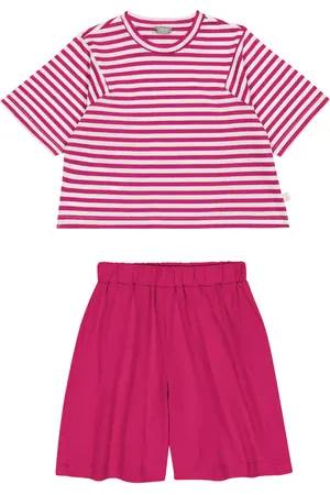 Il gufo Cotton-blend T-shirt and shorts set