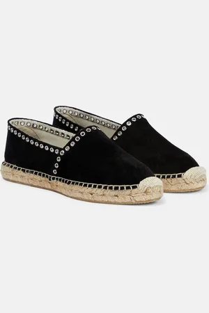 Isabel Marant Canae eyelet-trimmed suede espadrilles