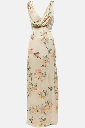 Totême Floral draped maxi dress