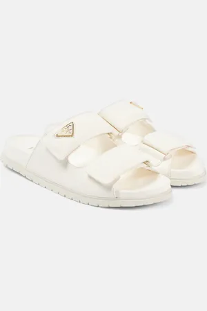 Prada Logo leather sandals