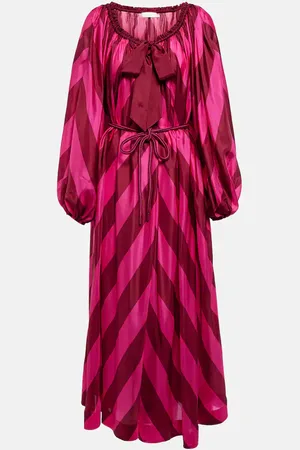 ZIMMERMANN Chevron-printed silk kaftan
