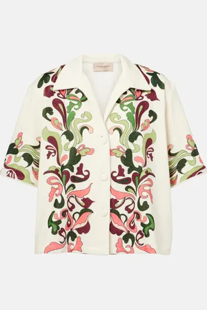 Adriana Degreas Inamorata cotton-blend bowling shirt