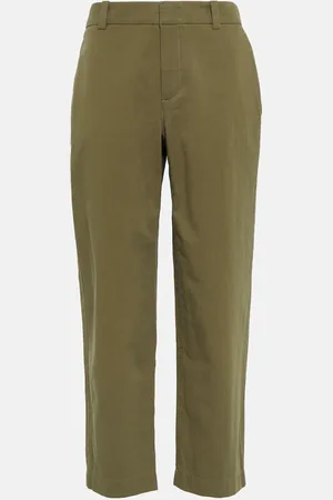Vince Mid-rise cropped cotton pants