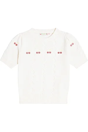 BONPOINT Alphonza cable-knit wool and cotton top