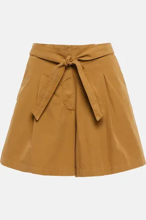 A.P.C. Belted high-rise cotton shorts