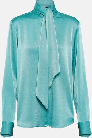 ALEX PERRY Fallon satin shirt