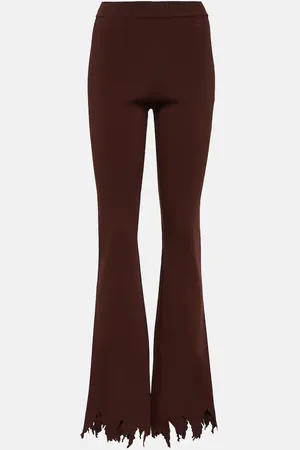 J.W.Anderson Ribbed-knit distressed slim pants
