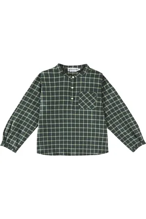 BONPOINT Artiste checked cotton top