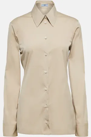 Prada Cotton-blend poplin shirt