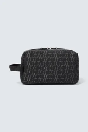Christian Louboutin Zip N Flap logo jacquard pouch