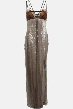 Nensi Dojaka Sequined tulle-trimmed gown