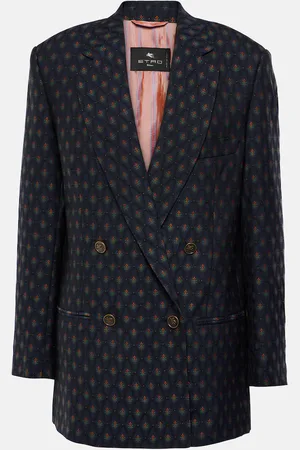 Etro Printed wool and cotton blazer