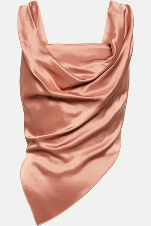 Nanushka Petra draped satin top